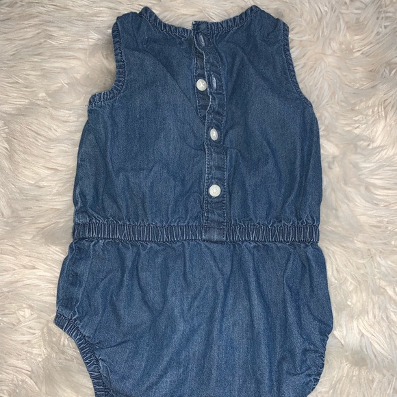Joe Fresh Chambray/Denim Romper 6-12 Months - Picture 5 of 5